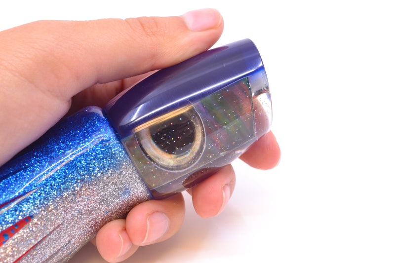 Marlin Magic Tahitian MOP Blue Back Taxi Eyes Baby Ruckus 10" 6.5oz Skirted Blue-Silver/Pink