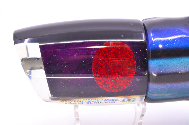 Marlin Magic Purple MOP Black Back Red Eyes XL Ruckus 16" 14oz FT Vinyl Skipjack