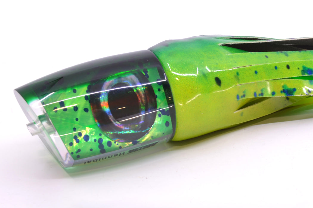 Moyes Lures Mahi MOP Green Back Taxi Eyes Hannibal 14" 8oz FT Vinyl Mahi