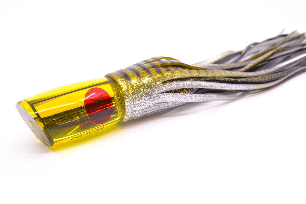Bonze Lures Yellow Mirrored Red Eyes Kraken 10" 8oz Skirted Yellow Aurora/Black