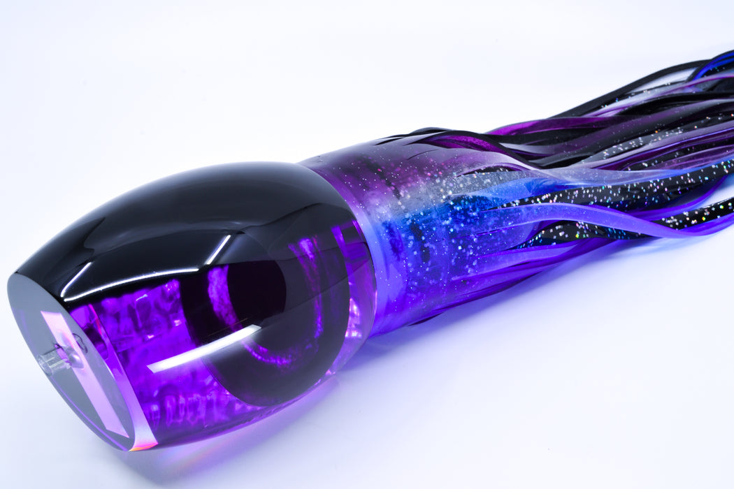 Moyes Lures Purple Paua Shell Black Back Monsta Teaser 24oz Skirted