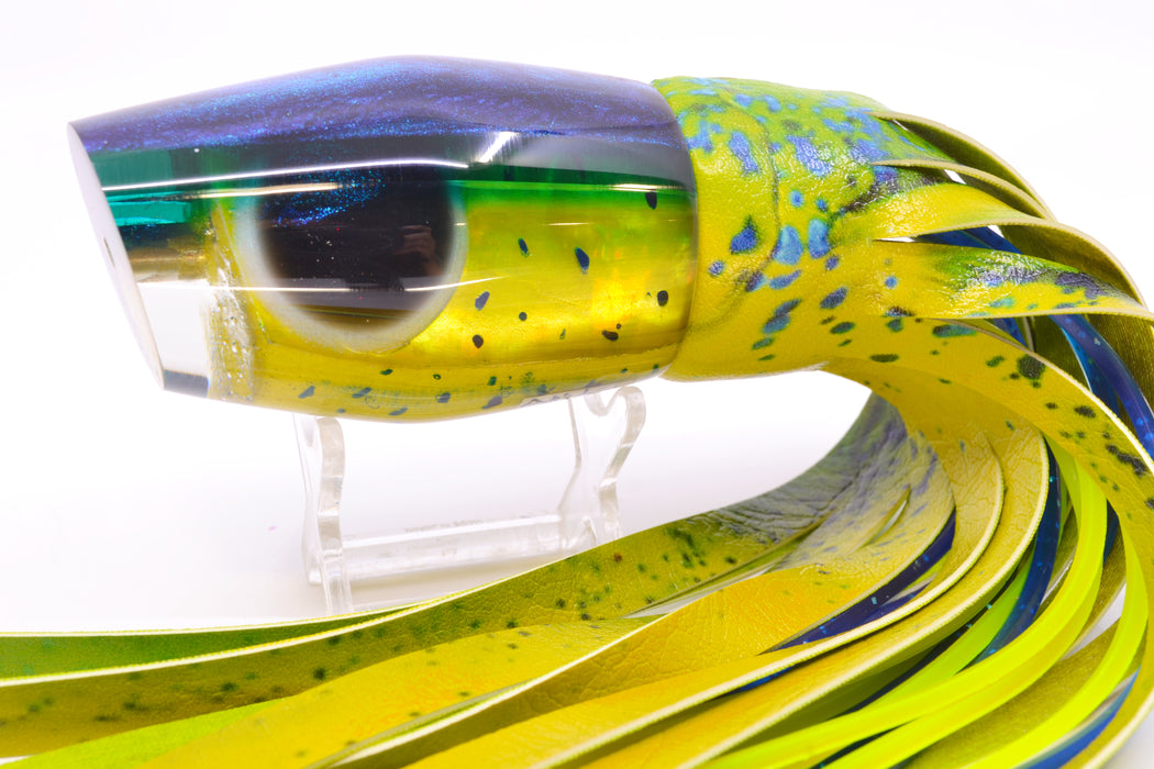 Ali'i Kai Lures Mahi MOP Blue-Green Back "Futa" Tahitian Pirate 14" 9oz ALV Vinyl Mahi GZE