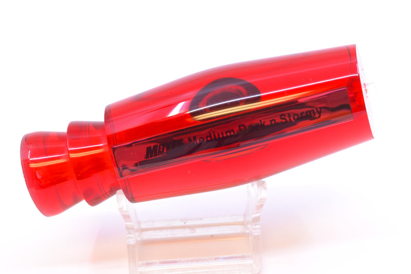 Moyes Lures Red Mirrored Taxi Eyes Medium Dark-N-Stormy 12" 5oz