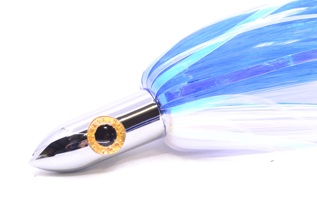 Iland Lures Blue-White Flash Hair Chrome Head Jr. Ilander 6.75" 1.75oz JR450F-BL/WH