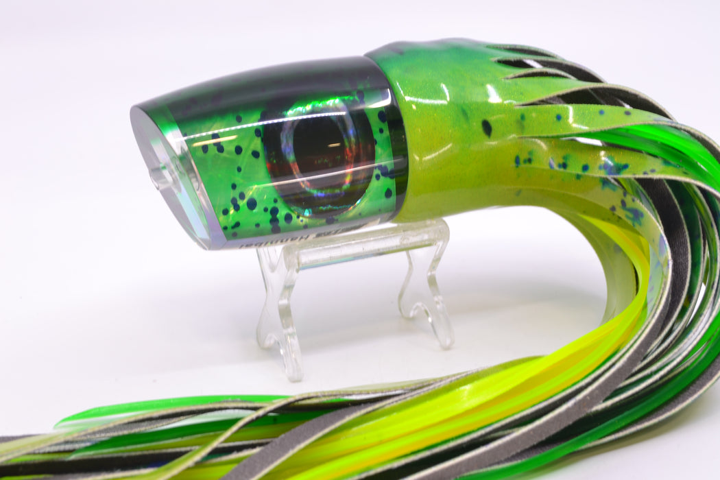Moyes Lures Mahi MOP Green Back Taxi Eyes Hannibal 14" 8oz FT Vinyl Mahi