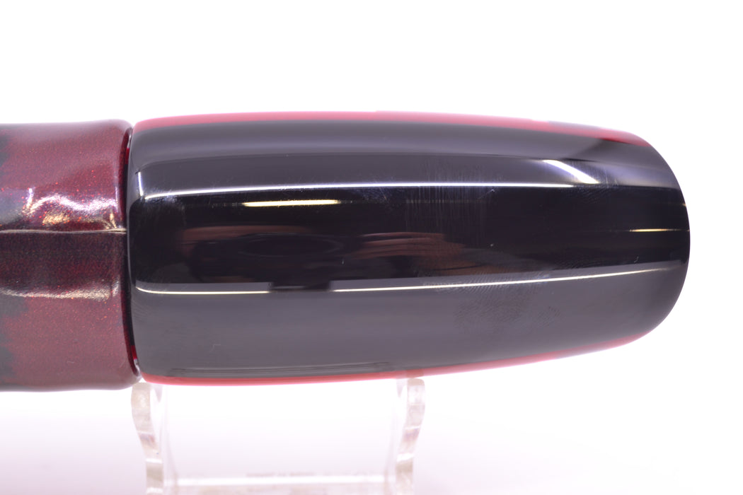 Koya Lures Mirrored Black-Red Back Red Eyes Medium Poi Dog 14" 10oz FT Vinyl Red Tiger