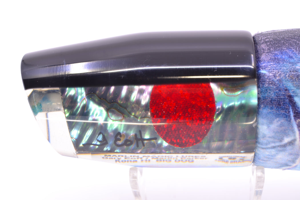 Marlin Magic Blue-Purple Abalone Black Back Red Eyes Big Dog 14" 10oz ALV Vinyl Wahoo GZE