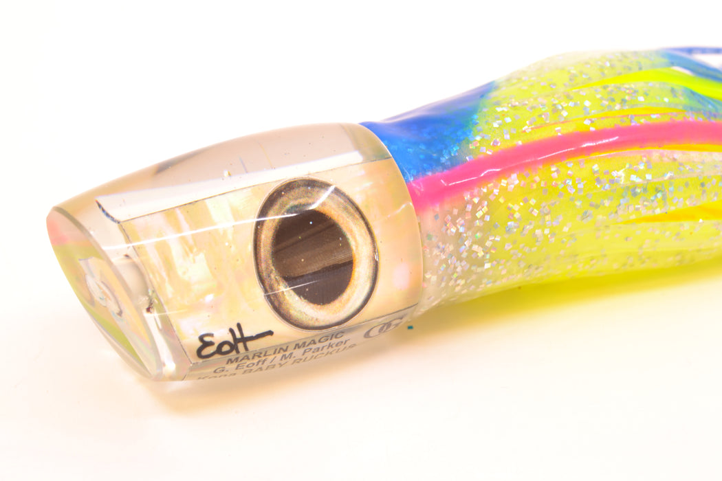 Marlin Magic White Awabi Taxi Eyes Baby Ruckus 10" 6.5oz Skirted Holo & Blue Bars