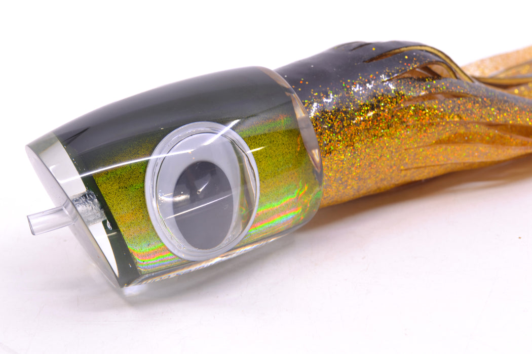 Big T Lures Black-Gold Rainbow Medium Zulu Impi 14" 11.5oz Skirted Black-Gold GZE