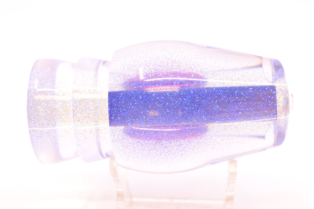 Moyes Lures Clear Mirror Blue Glitter Back Red Eyes Large Sumo 14" 8oz