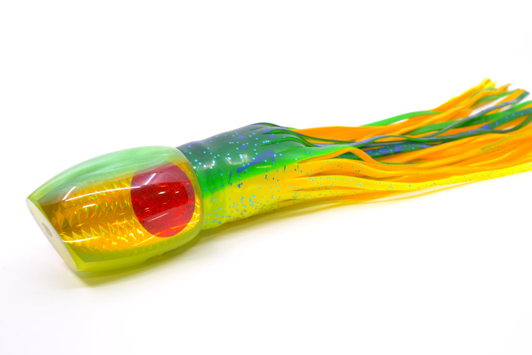 Crane Lures Yellow Rainbow Scale Green Back Rudy 12" 10.5oz Skirted New Pre-Owned GZE