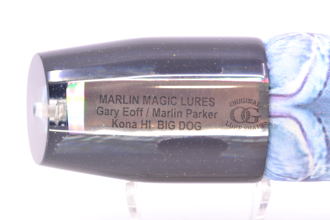 Marlin Magic Blue-Purple Abalone Black Back Red Eyes Big Dog 14" 10oz ALV Vinyl Wahoo GZE