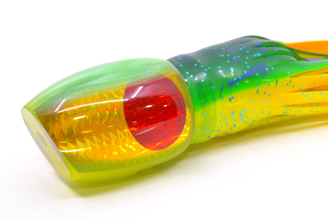 Crane Lures Yellow Rainbow Scale Green Back Rudy 12" 10.5oz Skirted New Pre-Owned GZE