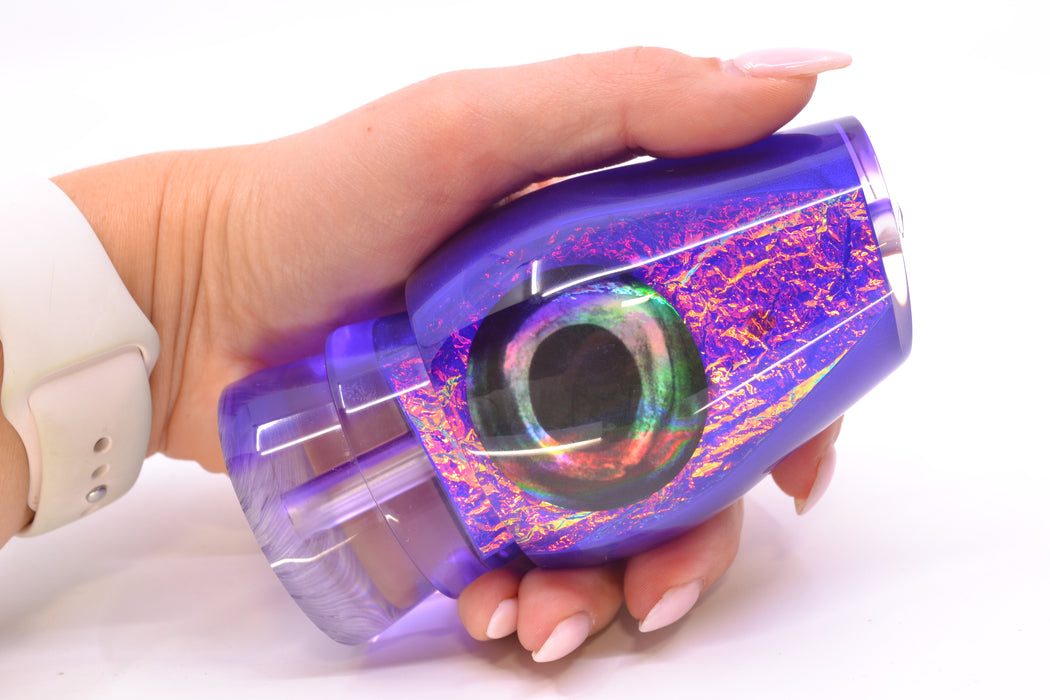 Moyes Lures Pink-Orange-Purple Dichro Purple Back Taxi Eyes XL Sumo 16" 13oz GZE