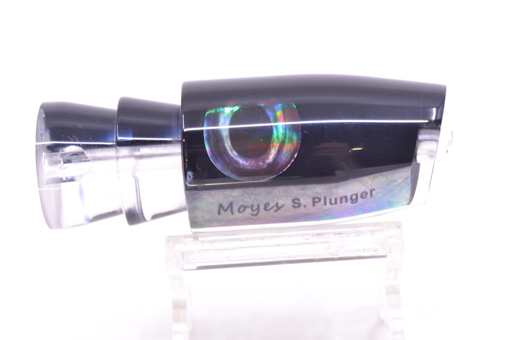 Moyes Lures Black Death Black Pearl Black Back Taxi Eyes Small Plunger 9" 3oz GZE