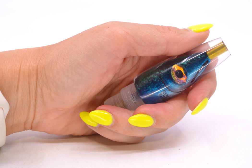 Tsutomu Lures Black/Green-Blue-Silver Fish Head Poke Invert 6" 2.2oz