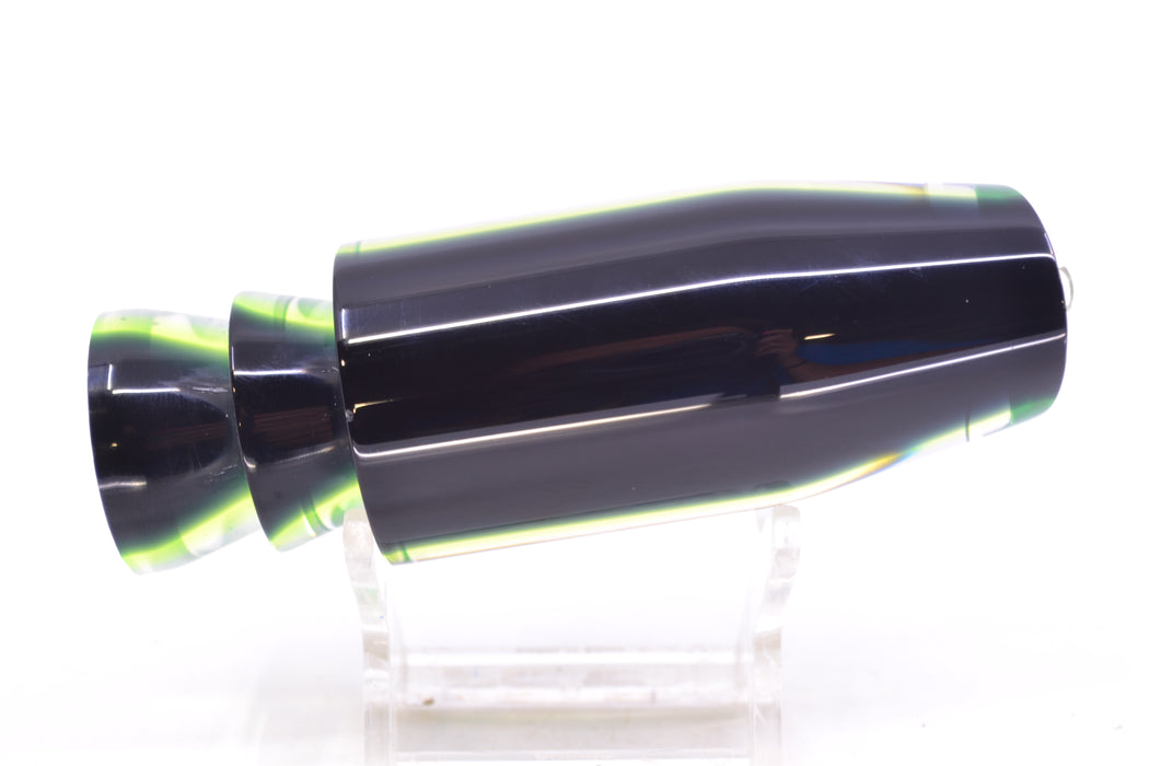 Moyes Lures Clear Mirrored Black-Green Back Taxi Eyes O.S. Plunger 12" 4.2oz GZE