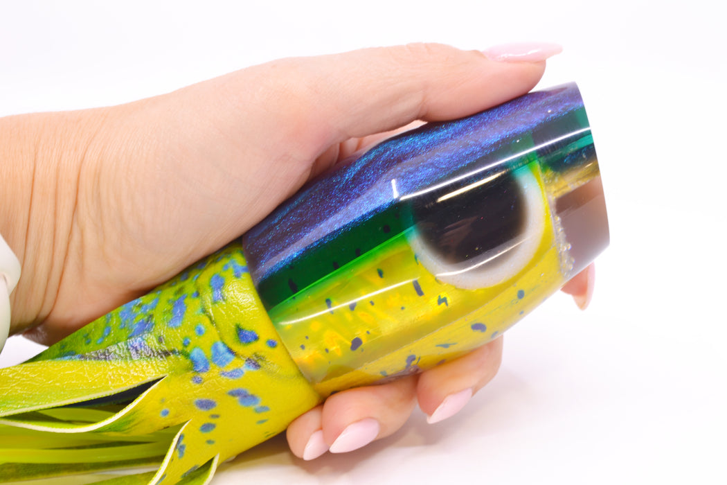 Ali'i Kai Lures Mahi MOP Blue-Green Back "Futa" Tahitian Pirate 14" 9oz ALV Vinyl Mahi GZE