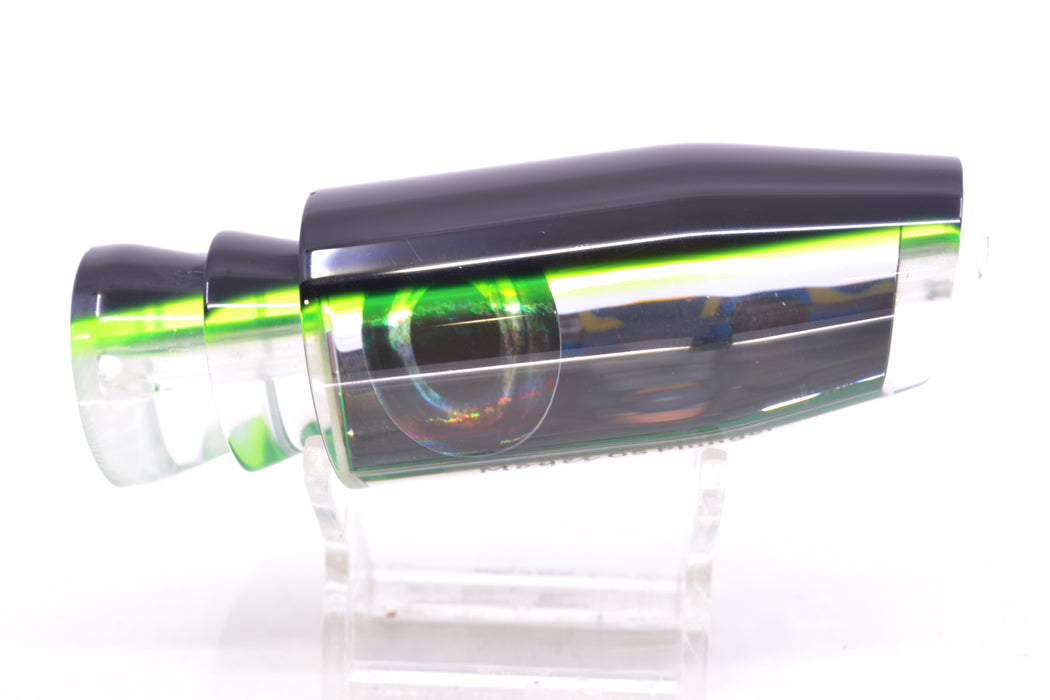 Moyes Lures Clear Mirrored Black-Green Back Taxi Eyes O.S. Plunger 12" 4.2oz GZE