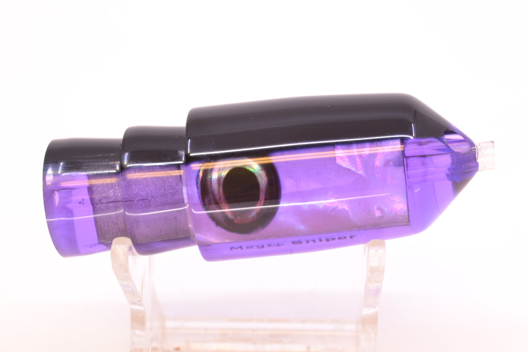 Moyes Lures Purple MOP Black Back Taxi Eyes 2-Hole Small Sniper Jet 9" 3.8oz