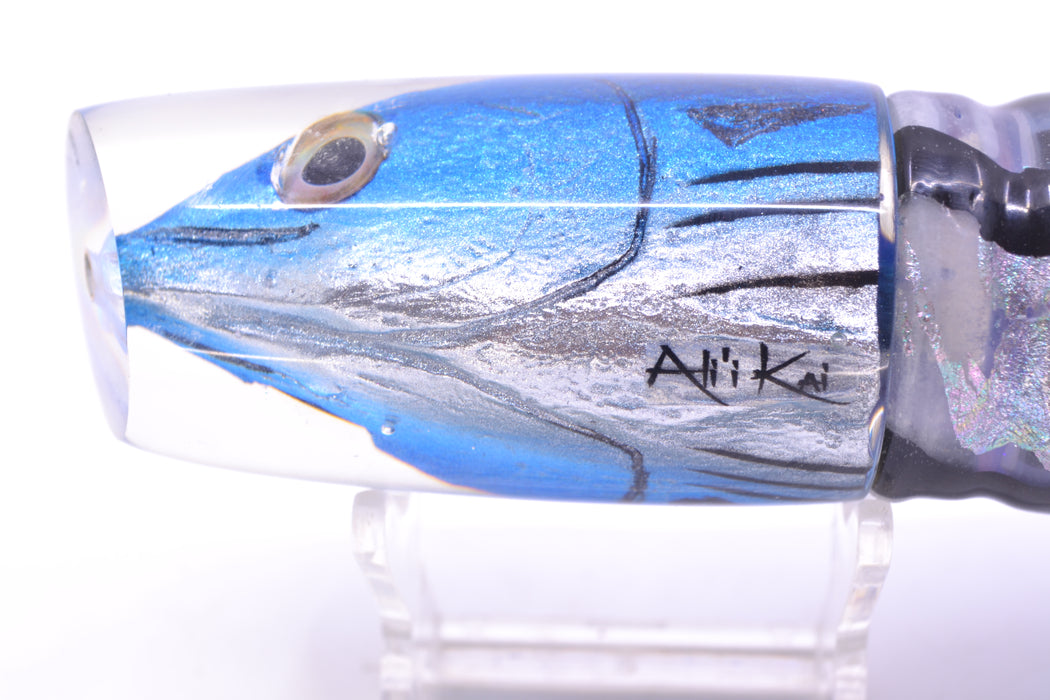 Ali'i Kai Lures Skipjack Fish Head Medium Plunger 12" 10oz Skirted Purple Skipjack GZE