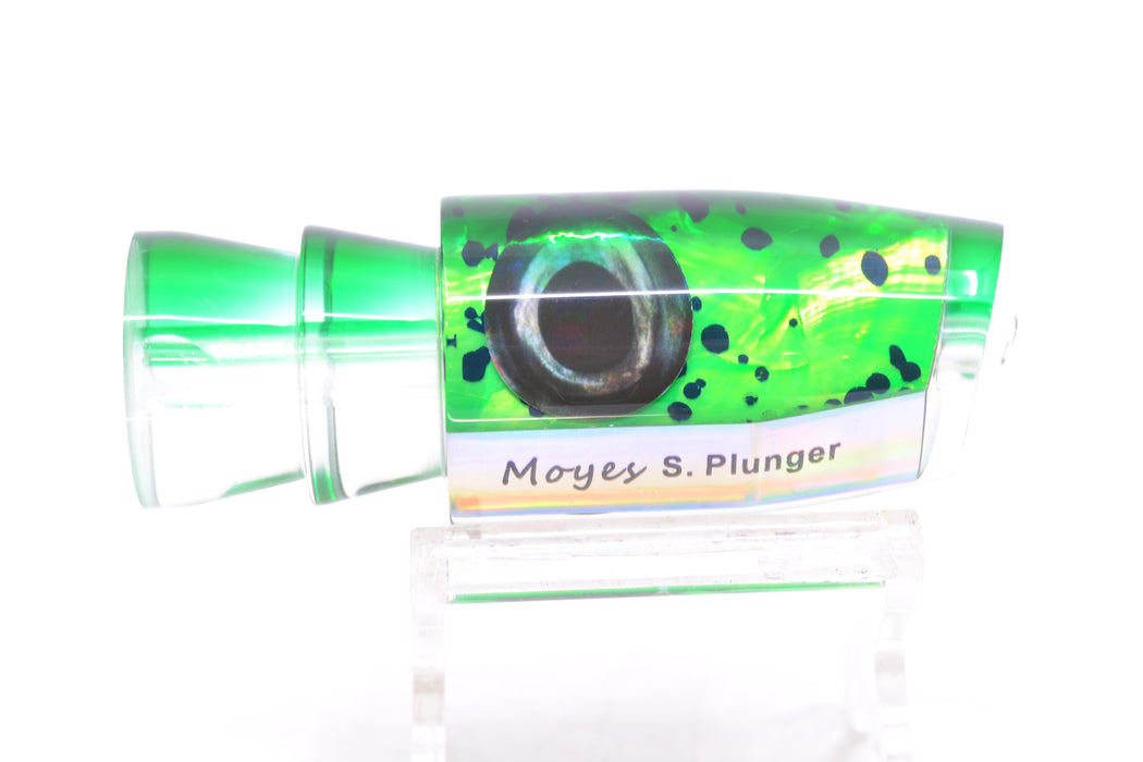 Moyes Lures Mahi MOP Green Back Taxi Eyes Small Plunger 9" 3oz GZE
