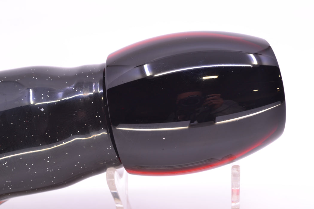 Moyes Lures Red Mirrored Black Back Taxi Eyes Large Blaster 14" 10.7oz Skirted Black-Red GZE