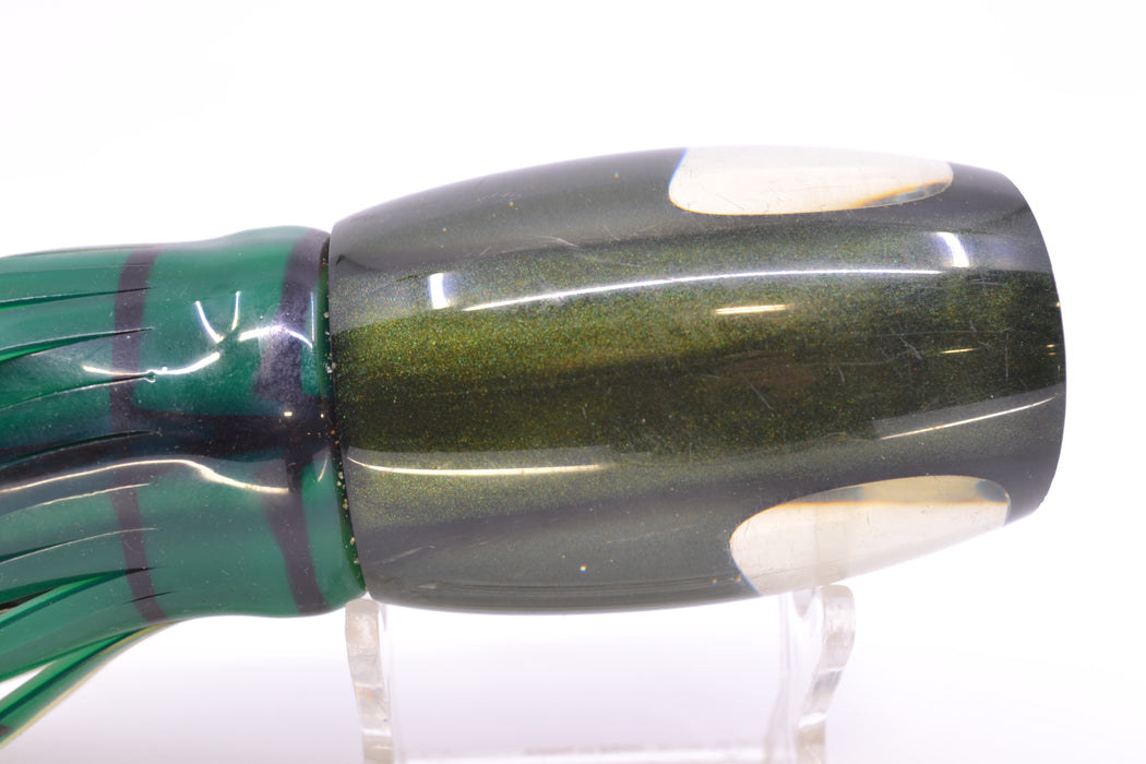 Crane Lures Green Pearl Silver Eyes Murdock 12" 8.7oz Skirted New Pre-Owned GZE