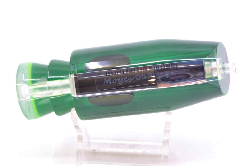 Moyes Lures Clear Mirrored Black-Green Back Taxi Eyes O.S. Plunger 12" 4.2oz GZE