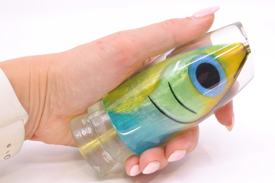 Joe Yee by KEGZ-Niiyama Collab Green-Yellow Fish Head Super Plunger 14" 7.2oz GZE