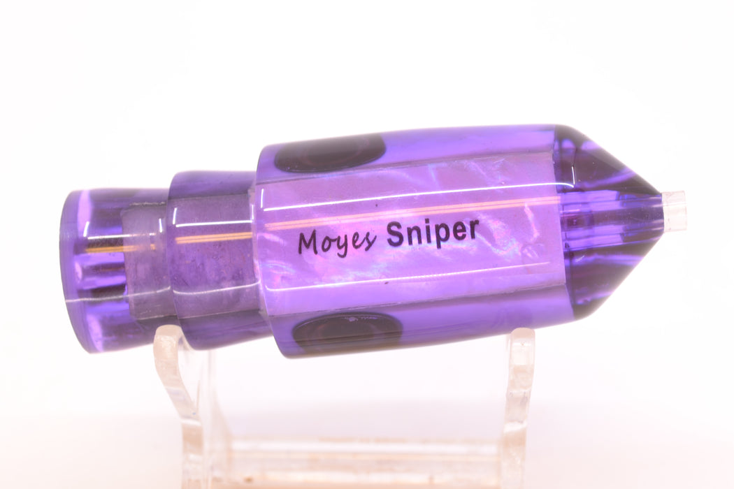Moyes Lures Purple MOP Black Back Taxi Eyes 2-Hole Small Sniper Jet 9" 3.8oz