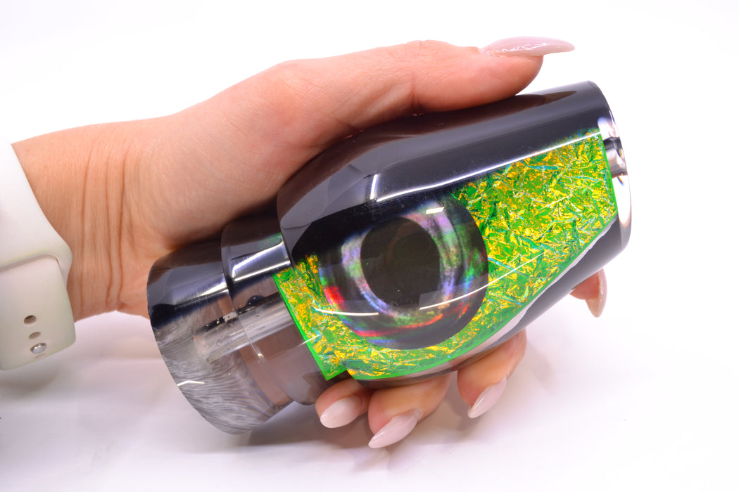 Moyes Lures Green Dichro Black Back Taxi Eyes XL Sumo 16" 13oz