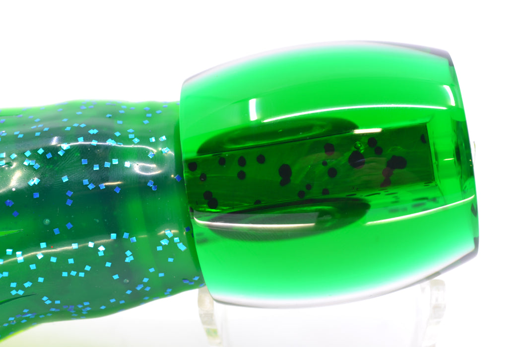 Moyes Lures Mahi MOP Green Back Taxi Eyes XL Secret 14" 9oz Skirted Mahi