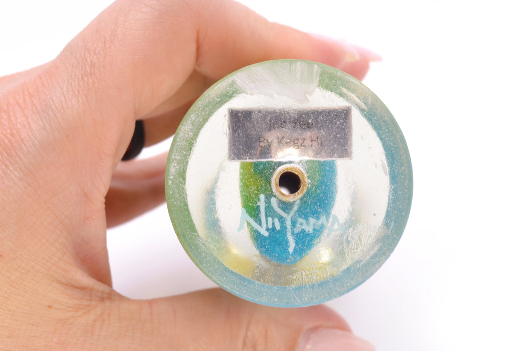 Joe Yee by KEGZ-Niiyama Collab Green-Yellow Fish Head Super Plunger 14" 7.2oz GZE