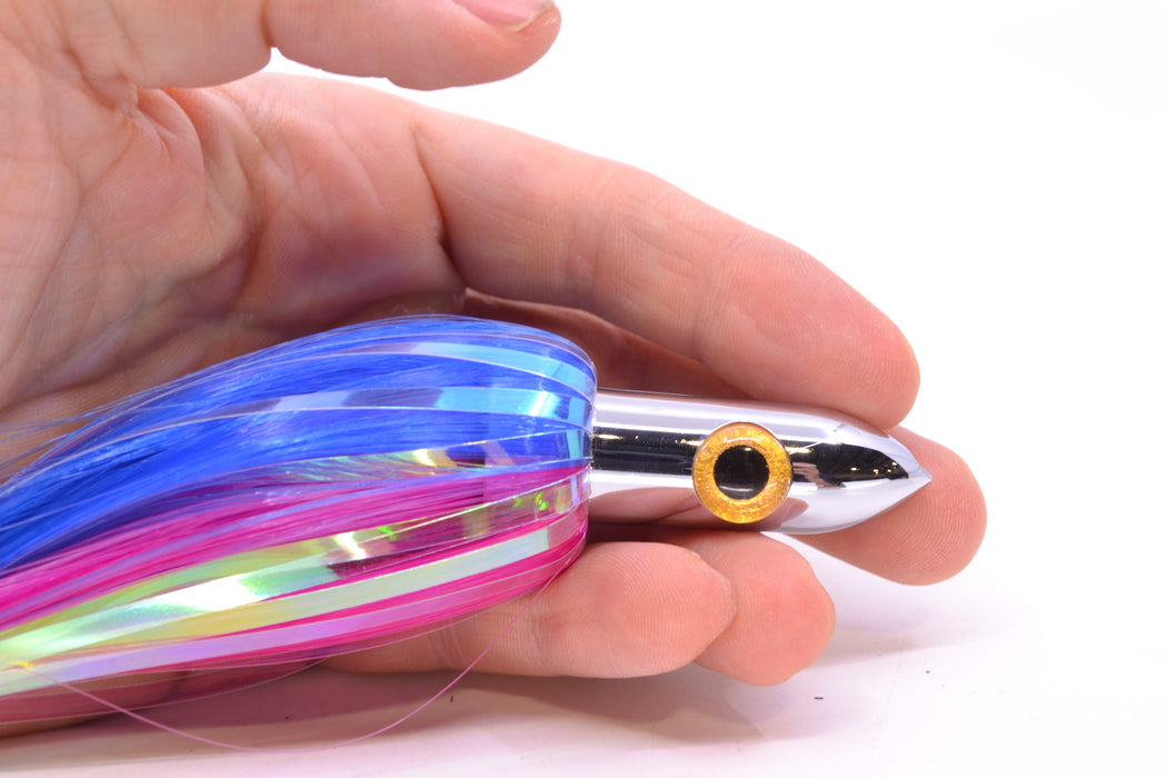 Iland Lures Blue-Pink Flash Hair Chrome Head Jr. Ilander 6.75" 1.75oz JR450F-BL/PK
