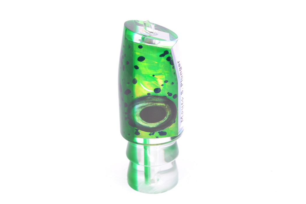 Moyes Lures Mahi MOP Green Back Taxi Eyes Small Plunger 9" 3oz GZE