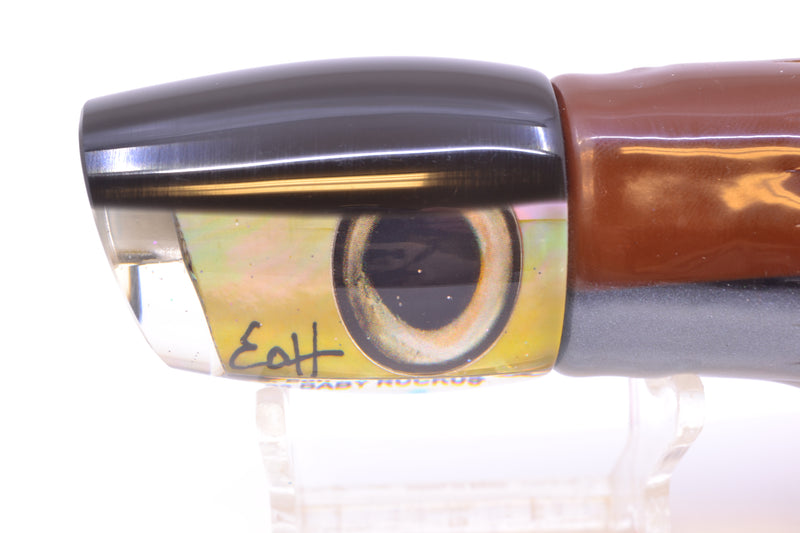 Marlin Magic Golden MOP Black Back Taxi Eyes Baby Ruckus 10" 6.5oz Skirted Root Beer-Silver
