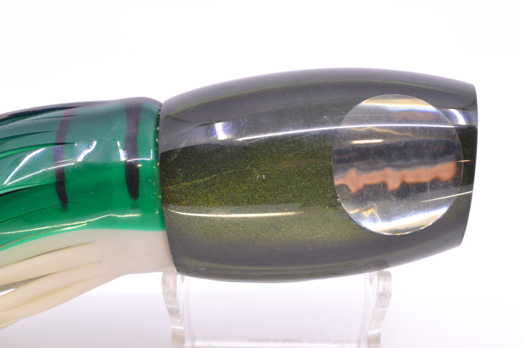 Crane Lures Green Pearl Silver Eyes Murdock 12" 8.7oz Skirted New Pre-Owned GZE