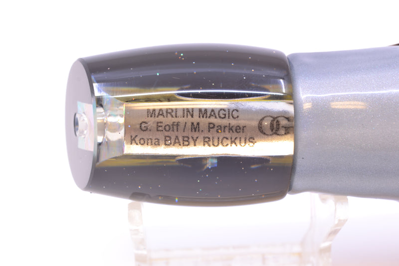 Marlin Magic Golden MOP Black Back Taxi Eyes Baby Ruckus 10" 6.5oz Skirted Root Beer-Silver