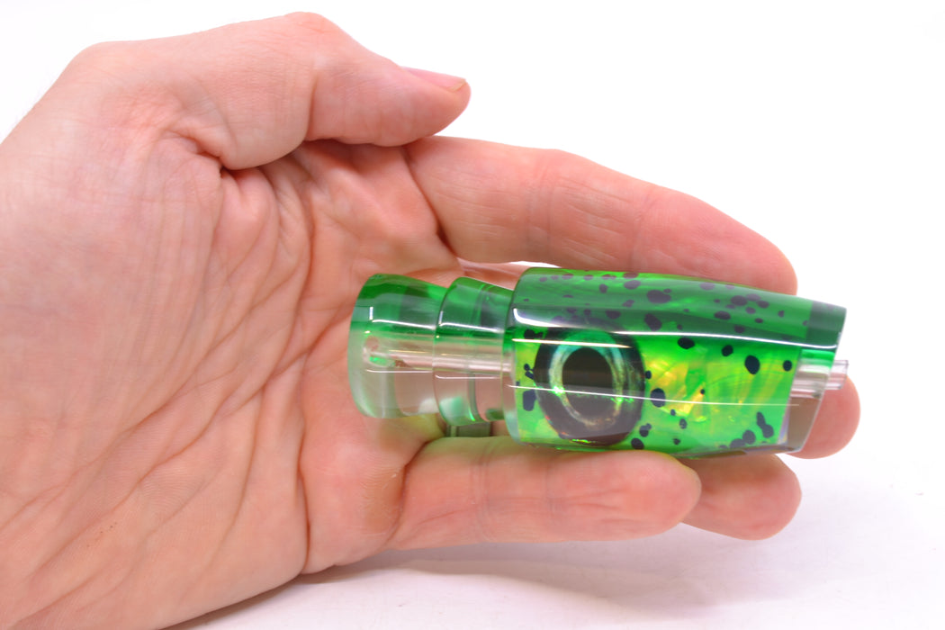 Moyes Lures Mahi MOP Green Back Taxi Eyes Small Plunger 9" 3oz GZE