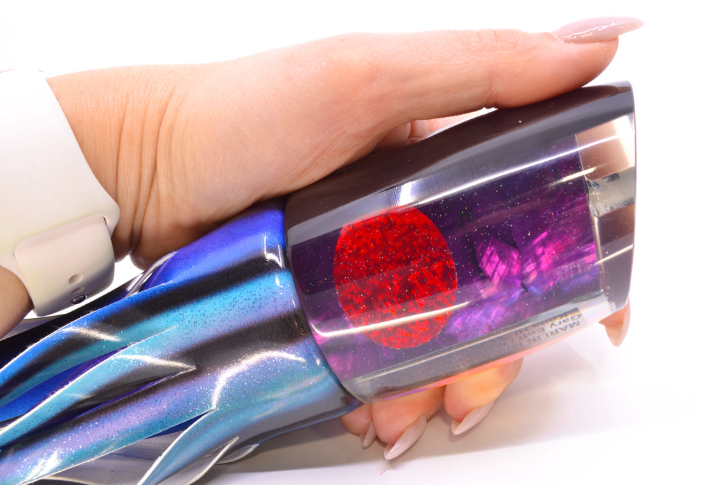 Marlin Magic Purple MOP Black Back Red Eyes XL Ruckus 16" 14oz FT Vinyl Skipjack