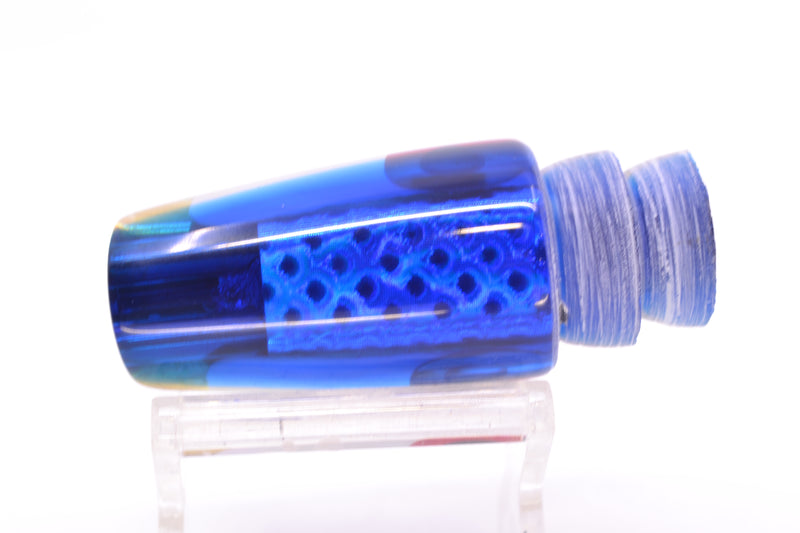 Coggin Lures Real White MOP Blue Back Black-Red Eyes 4-Hole Small Slant 9" 3.2oz