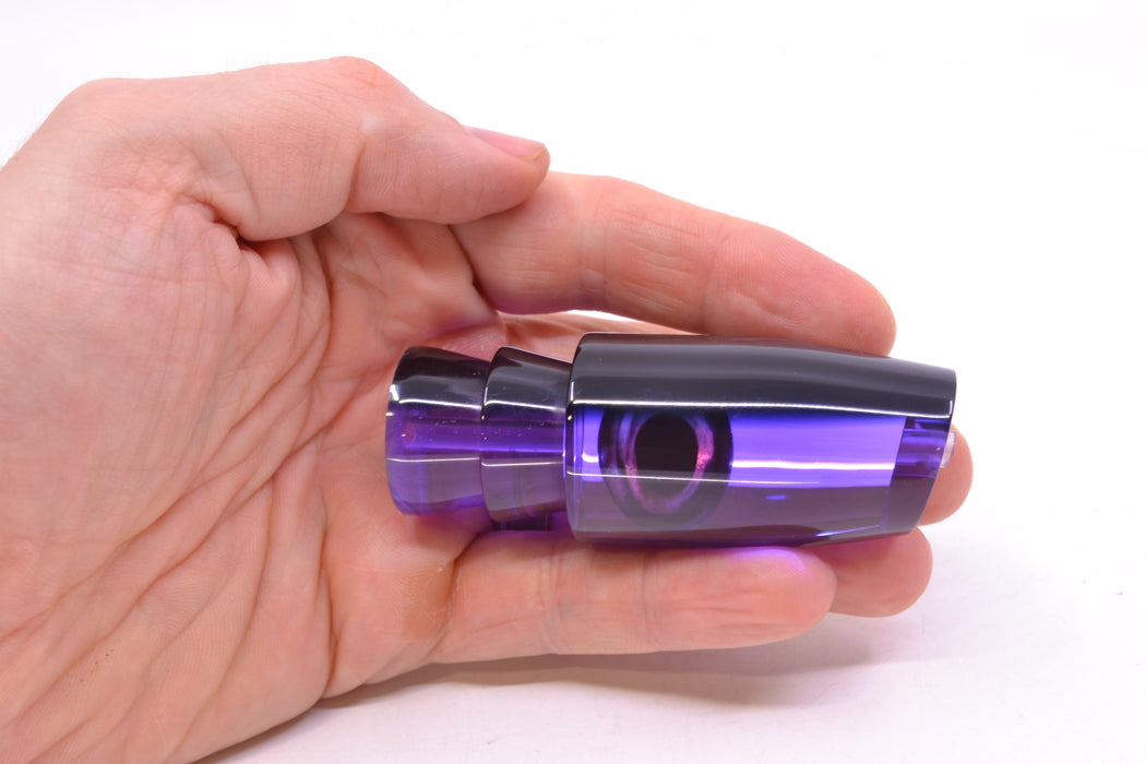Moyes Lures Purple Mirrored Black Back Taxi Eyes Small Plunger 9" 3oz GZE
