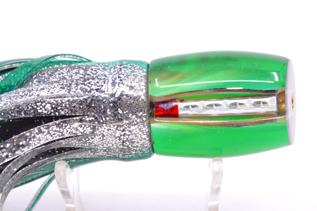 Crampton Baits Real Tahitian MOP Green Back Small DT 9" 4oz Skirted Green Aurora