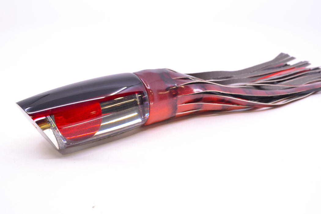 Koya Lures Mirrored Black-Red Back Red Eyes Medium Poi Dog 14" 10oz FT Vinyl Red Tiger