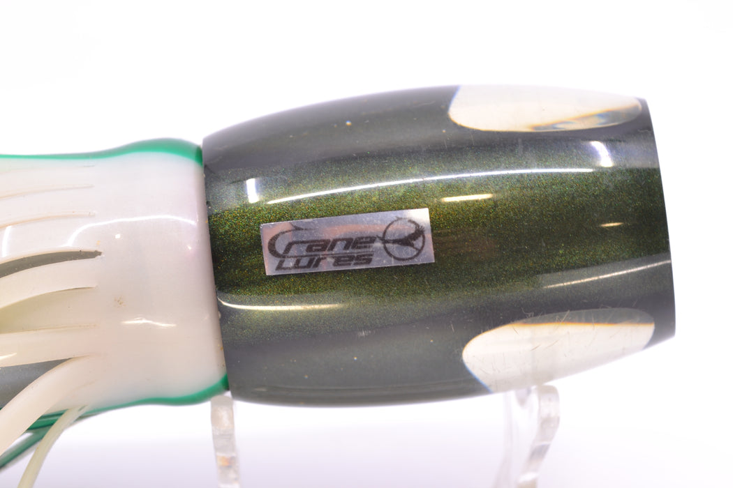 Crane Lures Green Pearl Silver Eyes Murdock 12" 8.7oz Skirted New Pre-Owned GZE