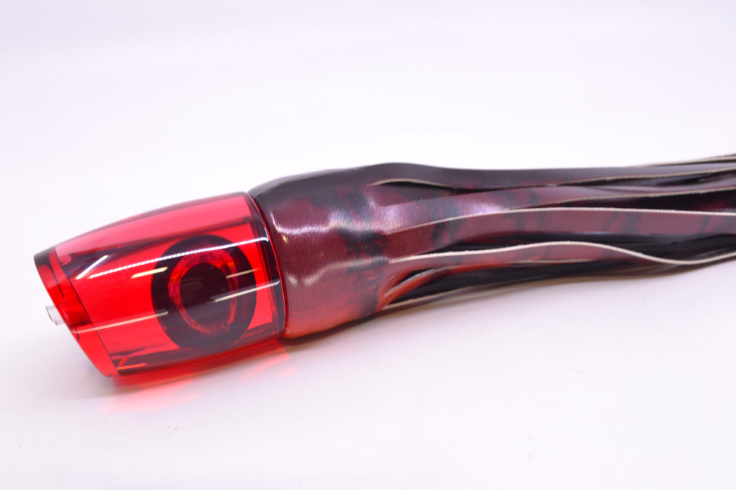 Moyes Lures Red Mirrored Taxi Eyes Hannibal 14" 8oz FT Vinyl Red Tiger