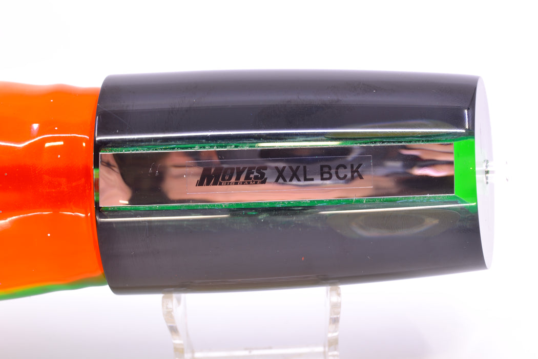 Moyes Lures Green-Orange Dichro Black Back Taxi Eyes XXL B.C.K. Teaser 22oz Skirted