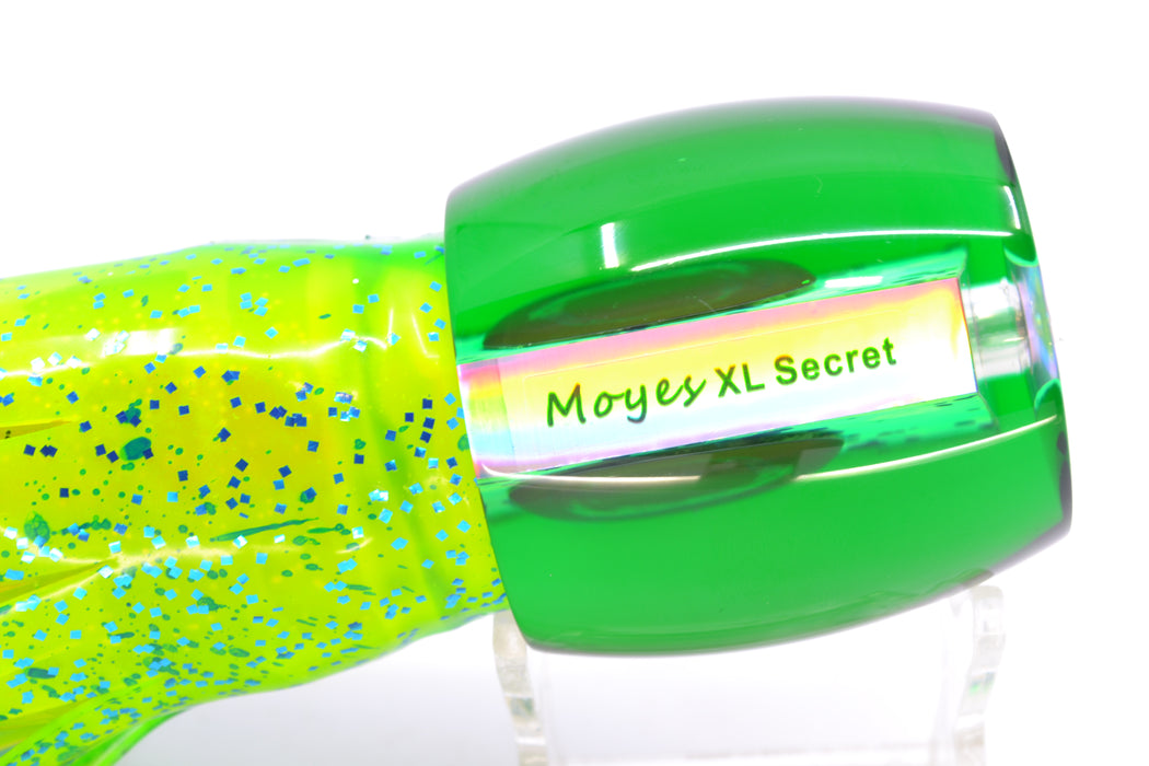 Moyes Lures Mahi MOP Green Back Taxi Eyes XL Secret 14" 9oz Skirted Mahi