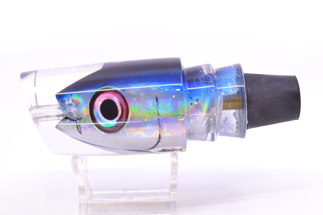Aloha Lures Silver Rainbow Black-Blue Back "Scared $#!Tless" Baby Smash Bait 12" 7.3oz